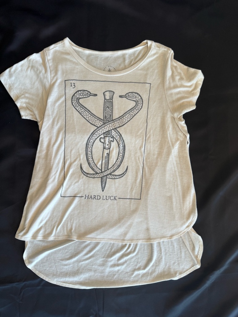 knot sisters Cream Graphic Short Sleeve Tee